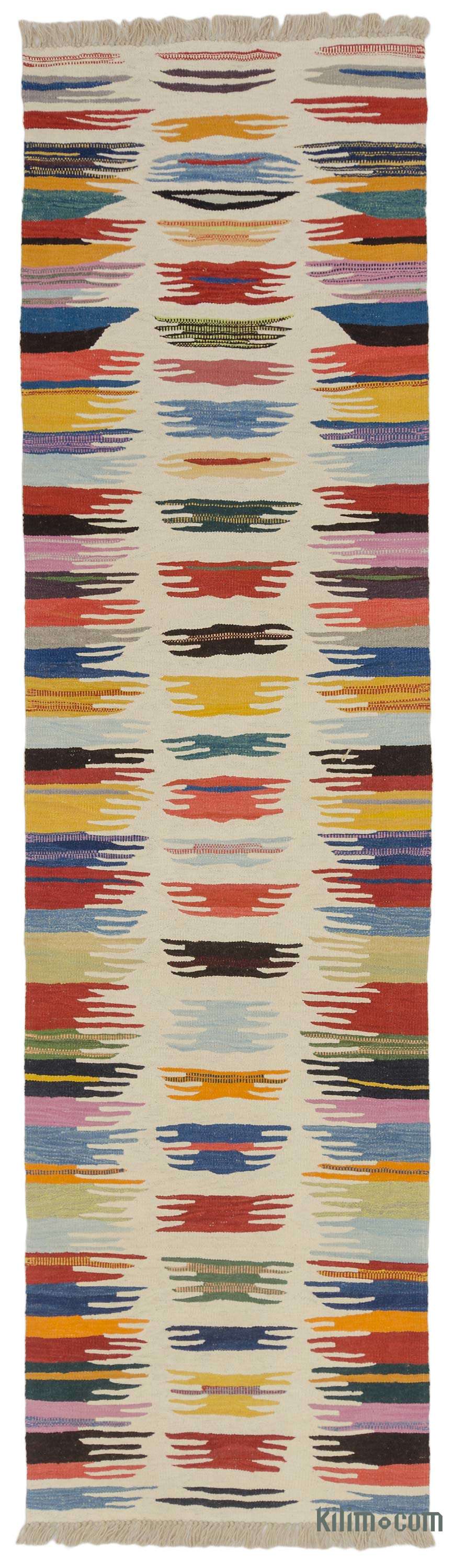 K Multicolor New Turkish Kilim Runner