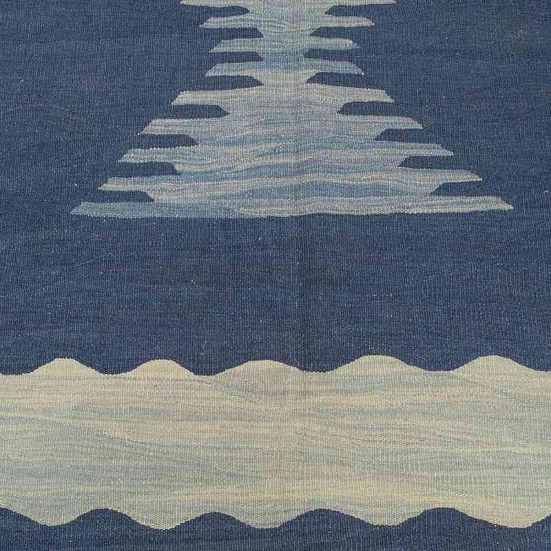 Blue New Handwoven Turkish Kilim Rug - K0005797