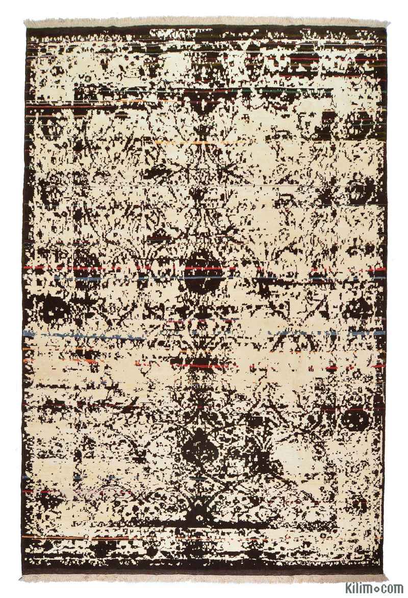 Beige, Brown New Turkish Carpet - K0005816