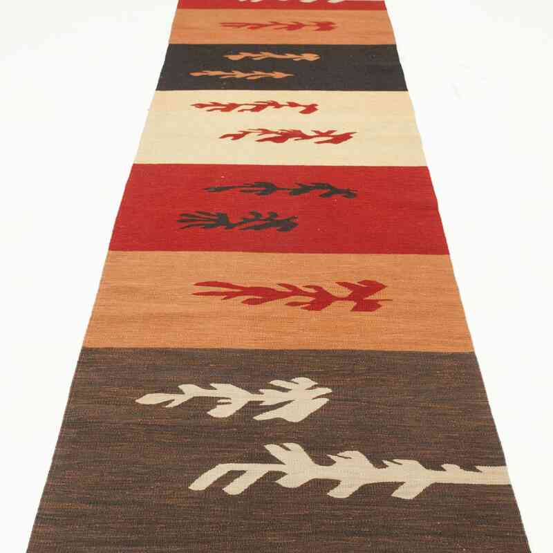 Multicolor Nuevo Kilim Turco De Pasillo - 87 cm x 324 cm - K0006437