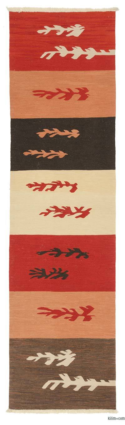 Multicolor Nuevo Kilim Turco De Pasillo - 87 cm x 324 cm