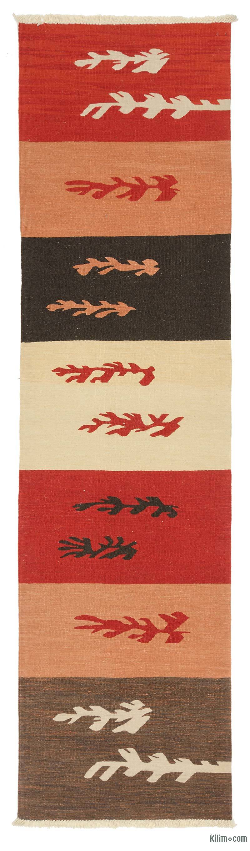 Multicolor Nuevo Kilim Turco De Pasillo - 87 cm x 324 cm - K0006437