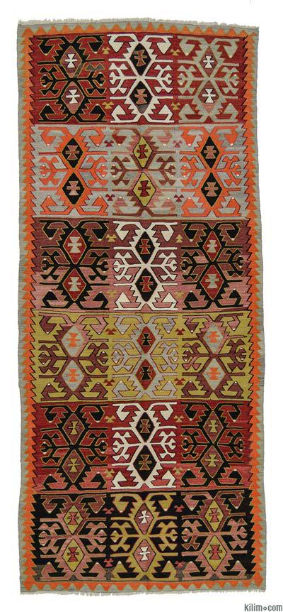 Multicolor Vintage Konya Kilim - 5'  x 11' 6" (60" x 138")