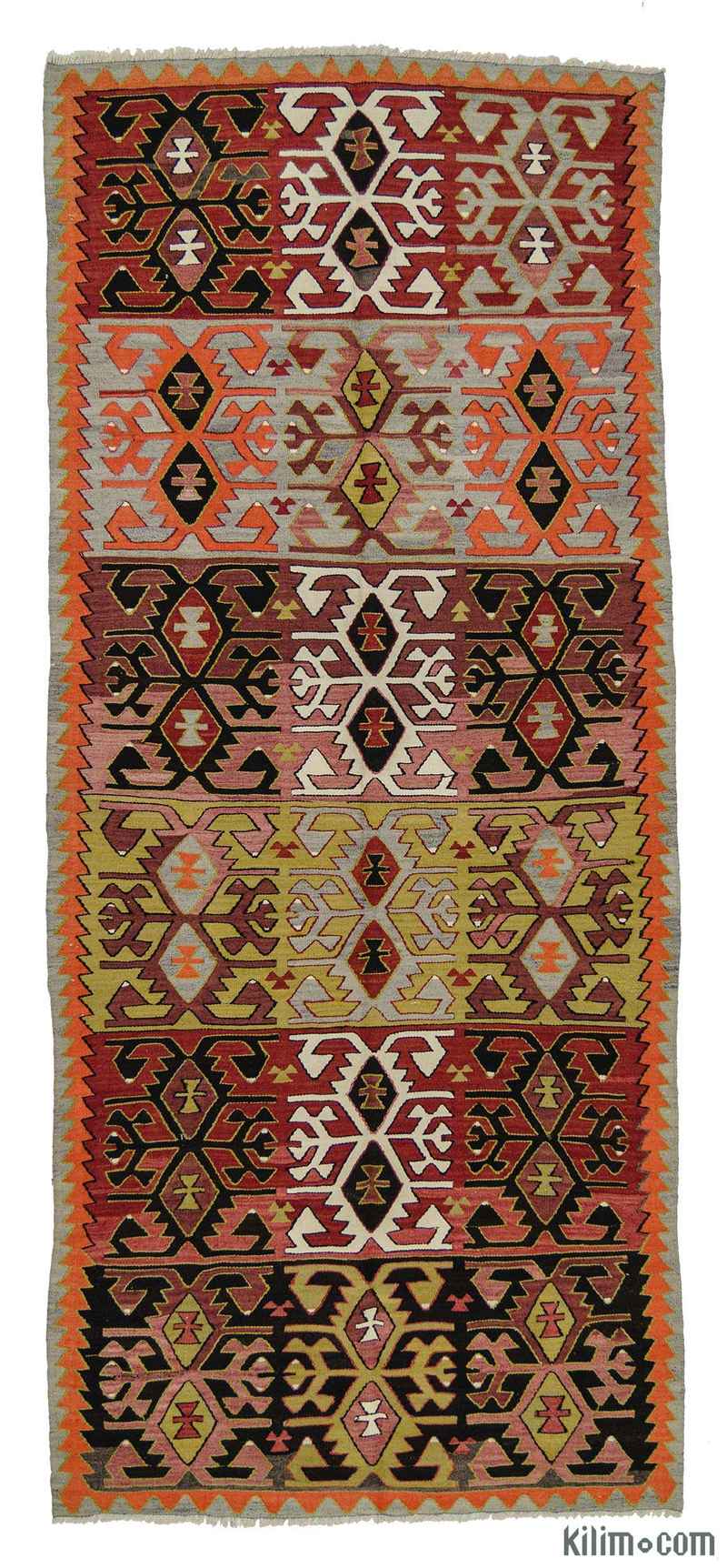 Multicolor Vintage Konya Kilim - 5'  x 11' 6" (60" x 138") - K0006530