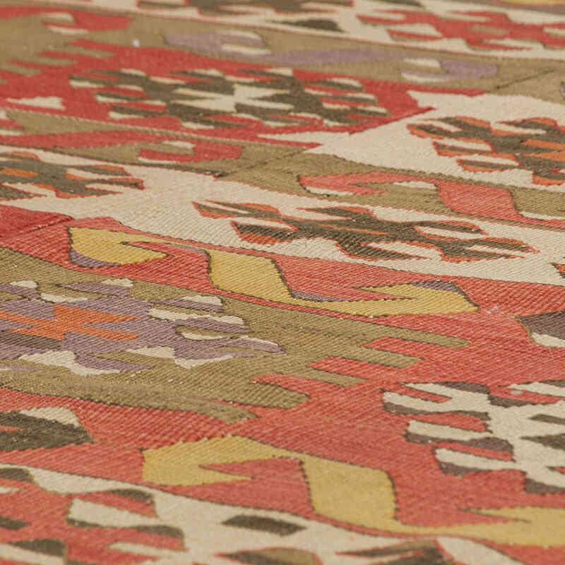 Multicolor Antique Aydin Kilim Rug - 4' 6" x 10' 2" (54" x 122") - K0007929