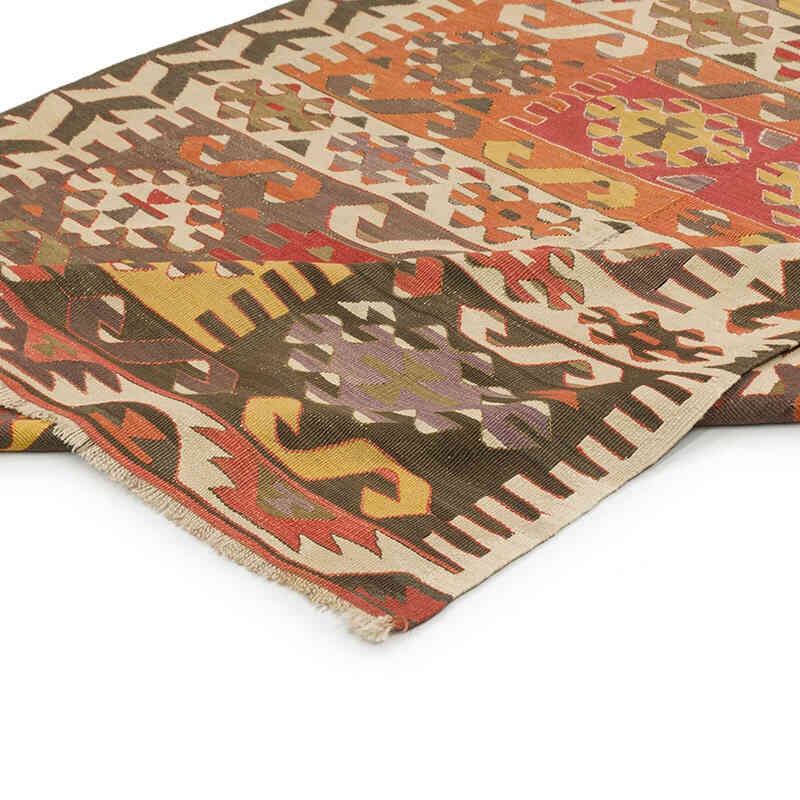 Multicolor Antique Aydin Kilim Rug - 4' 6" x 10' 2" (54" x 122") - K0007929