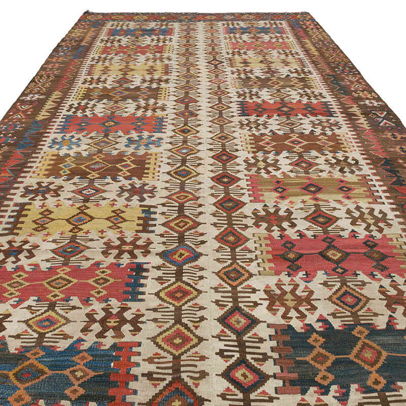 Çok Renkli Antika Hotamış Kilimi - 189 cm x 424 cm - K0007937