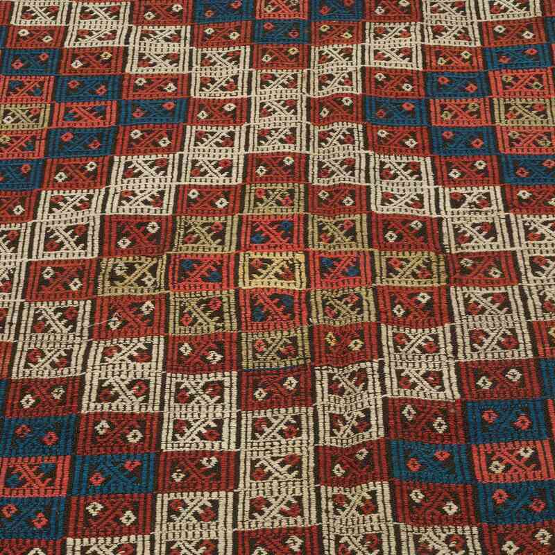 Antique Konya Jijim Rug - 4' 6" x 9' 10" (54" x 118") - K0007940