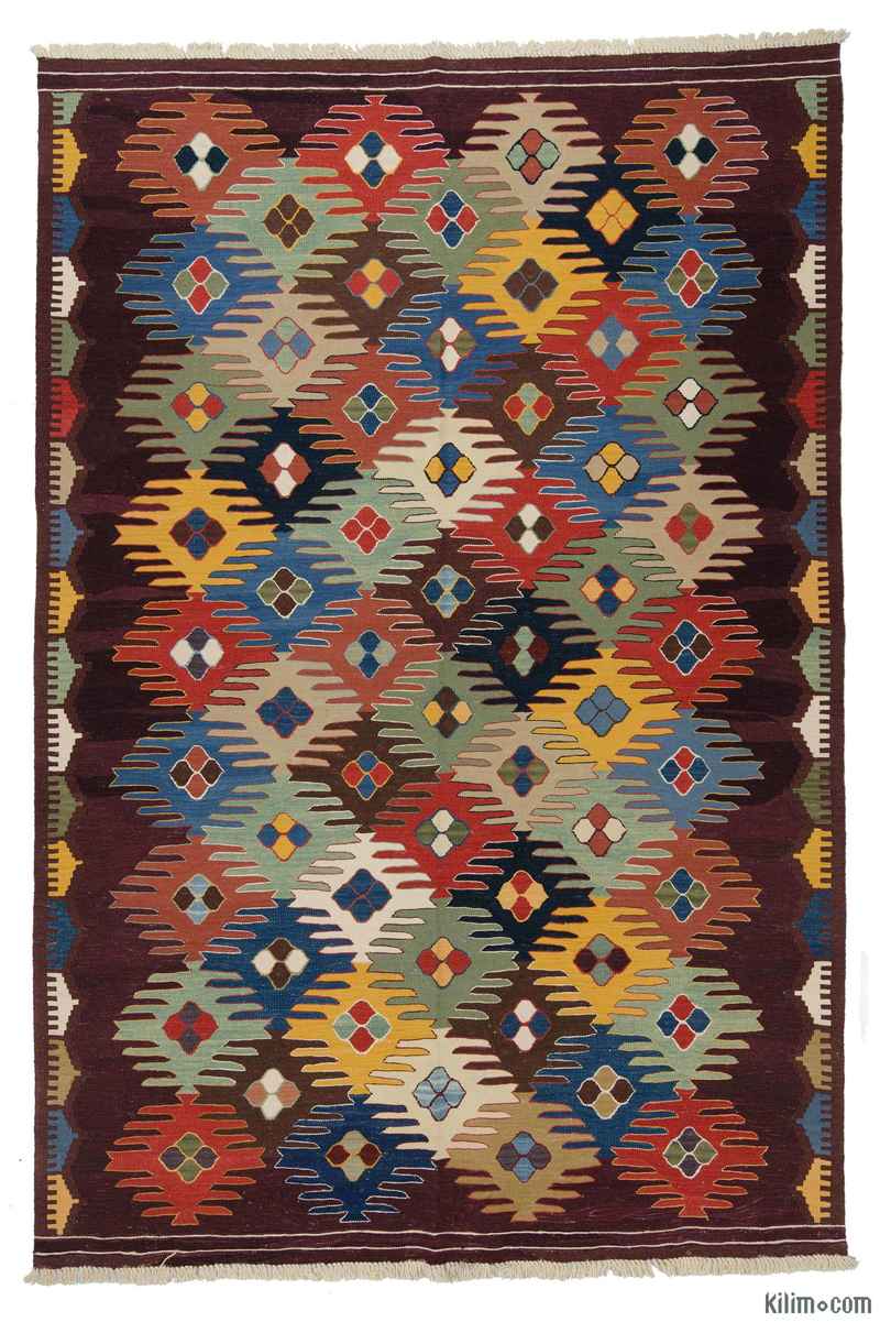 Multicolor New Handwoven Turkish Kilim Rug - 6' 9" x 10'  (81" x 120") - K0007950