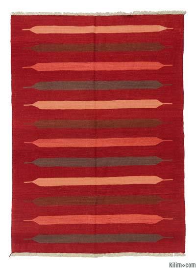 Red New Handwoven Turkish Kilim Rug