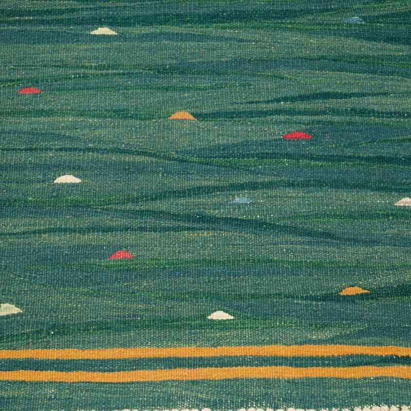 Verde Nueva Alfombra Turca Kilim - K0007977
