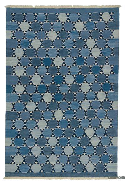 Blue New Handwoven Turkish Kilim Rug