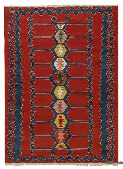 Red New Handwoven Turkish Kilim Rug