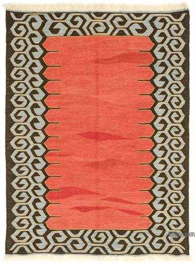 Rojo Nueva Alfombra Turca Kilim - 132 cm x 175 cm