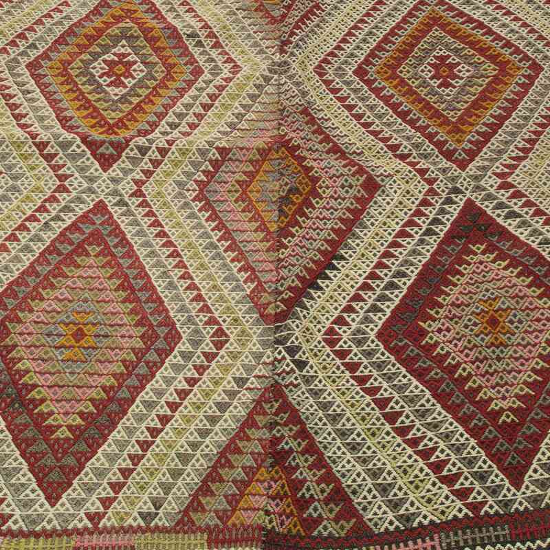 Multicolor Vintage Konya Jijim Rug - 5' 11" x 10' 2" (71" x 122") - K0008919