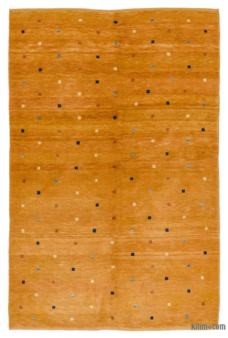 Amarillo Nueva Alfombra Turca De Pila - K0009018