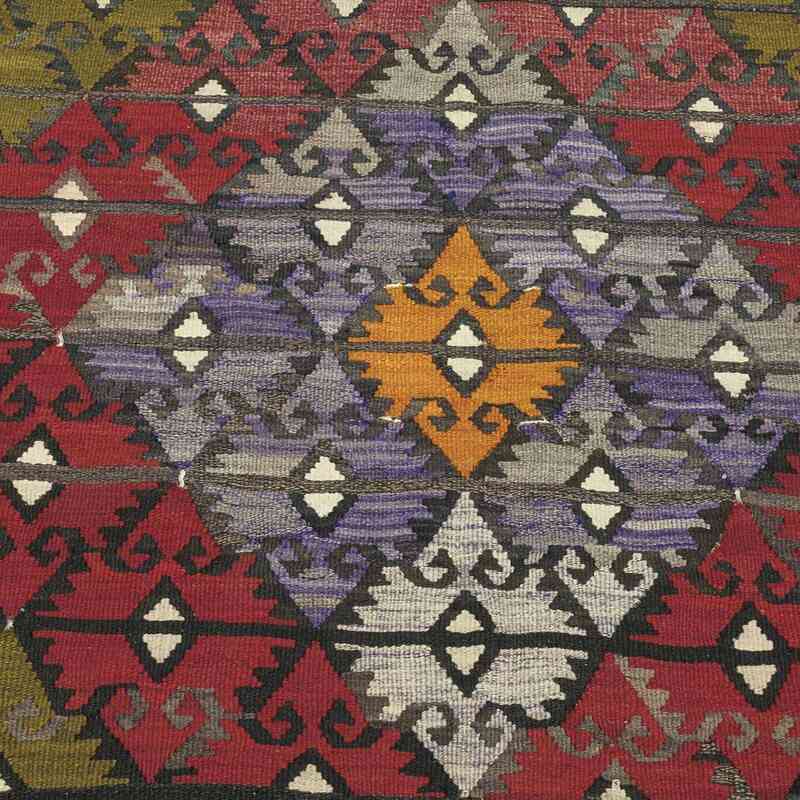 Multicolor Vintage Bayburt Kilim Rug - 7' 9" x 12'  (93" x 144") - K0009721