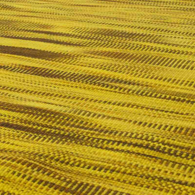 Yellow Neo Caspian Kilim Rug - 9' 10" x 12' 11" (118" x 155") - K0010532