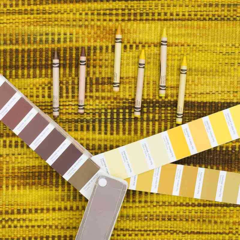 Yellow Neo Caspian Kilim Rug - 9' 10" x 12' 11" (118" x 155") - K0010532