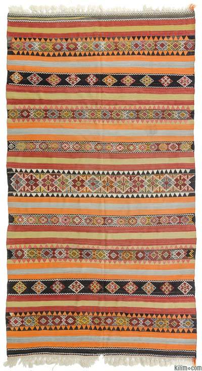 Multicolor Vintage Sivas Kilim Rug - 6'  x 10' 11" (72" x 131")