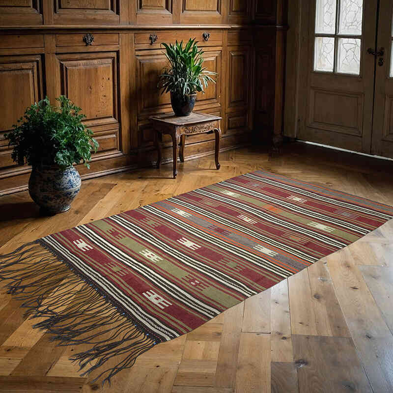 Çok Renkli Mut Kilimi - 147 cm x 232 cm - K0010564