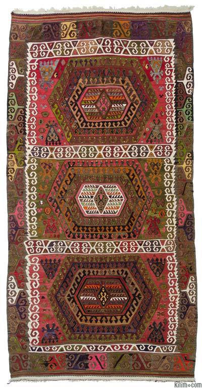 Vintage Sivrihisar Kilim Rug - 5' 10" x 11' 5" (70" x 137")