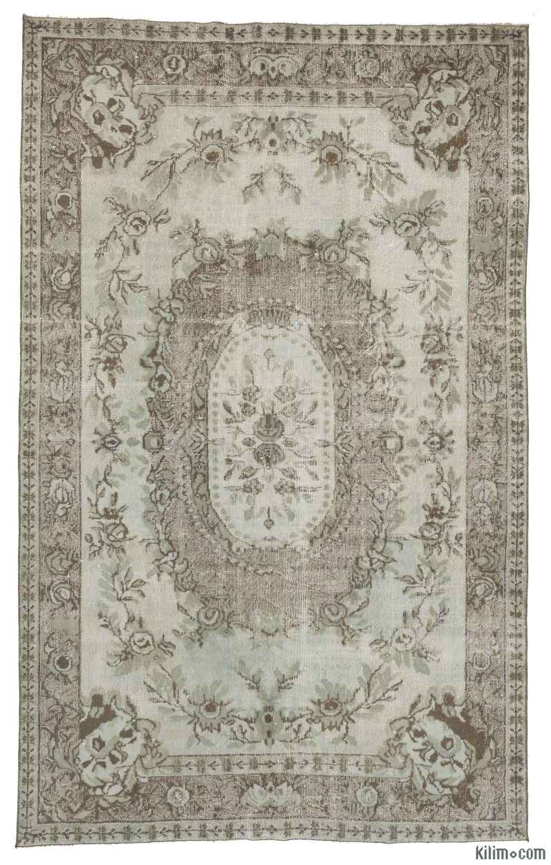 Hand Carved Over-Dyed Rug - 5' 9" x 9' 4" (69" x 112") - K0010623
