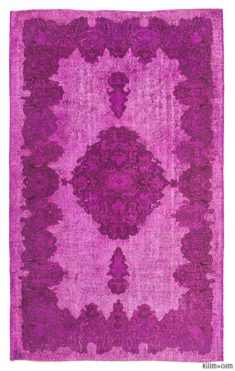 Hand Carved Over-Dyed Rug - 5' 8" x 9' 3" (68" x 111") - K0010628