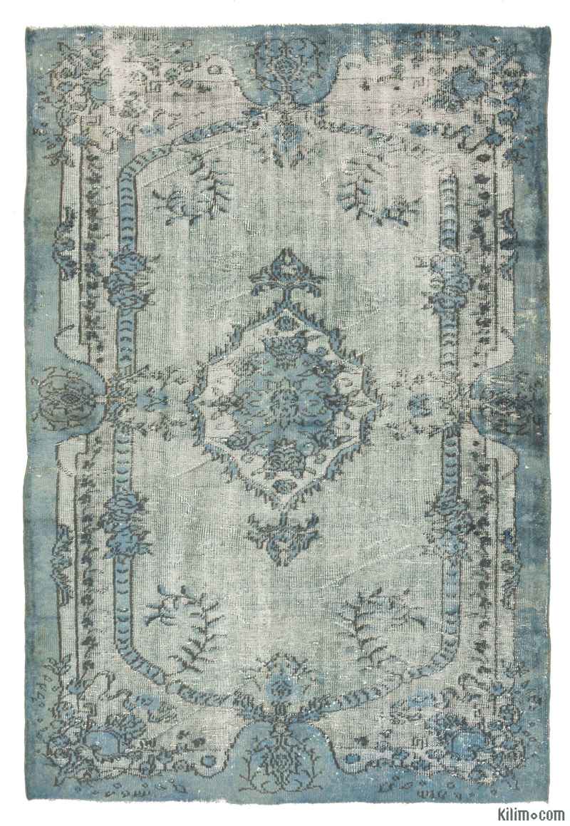 Hand Carved Over-Dyed Rug - 5' 8" x 8' 4" (68" x 100") - K0010634