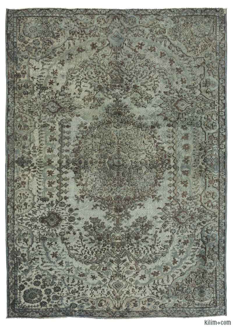 Hand Carved Over-Dyed Rug - 6' 5" x 9'  (77" x 108") - K0010639