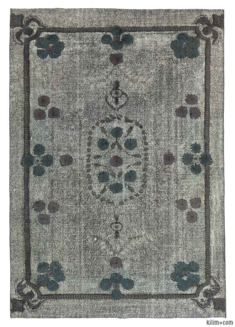 Hand Carved Over-Dyed Rug - 6' 9" x 9' 8" (81" x 116") - K0010647