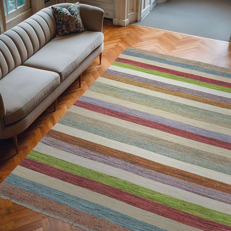 Alfombra Kilim Old Yarn - 244 cm x 306 cm - K0010703