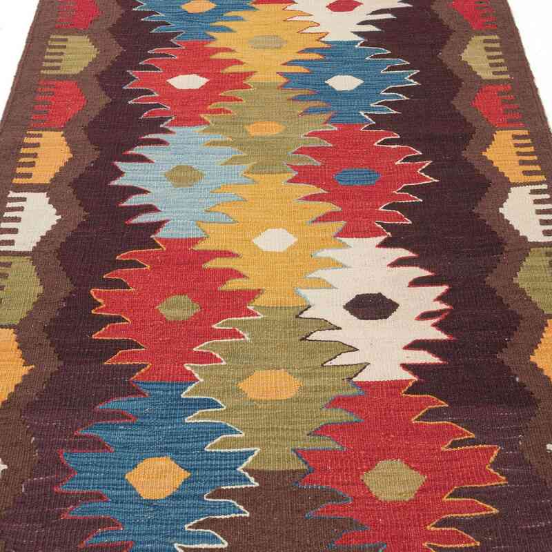 Çok Renkli Yeni Kök Boya Kilim Yolluk - 82 cm x 307 cm - K0010802