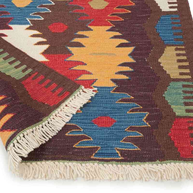 Çok Renkli Yeni Kök Boya Kilim Yolluk - 82 cm x 307 cm - K0010802
