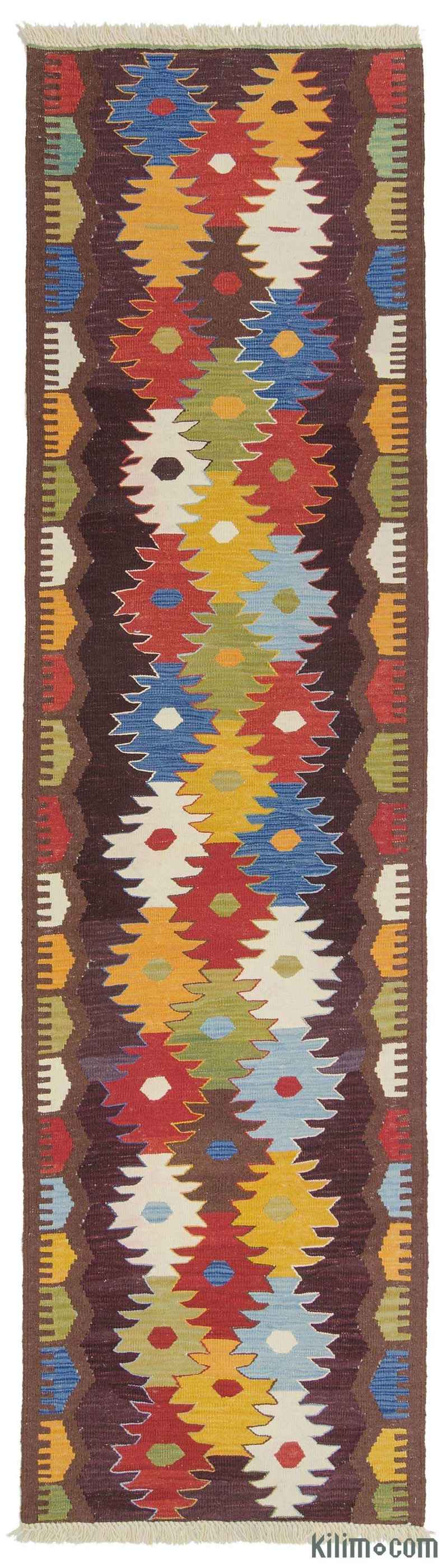 Çok Renkli Yeni Kök Boya Kilim Yolluk - 82 cm x 307 cm - K0010802