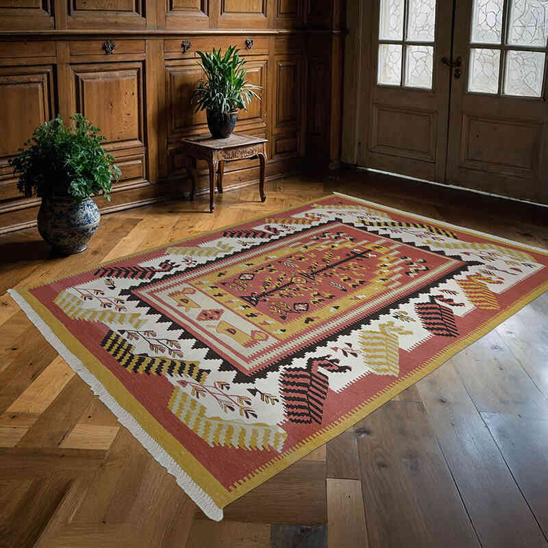 Nueva Alfombra Turca Kilim - 156 cm x 256 cm - K0012178