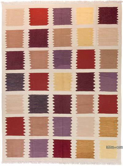 Multicolor New Handwoven Turkish Kilim Rug - 7' 4" x 9' 9" (88" x 117")