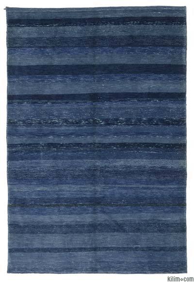 Azul Oscuro Nueva Alfombra Turca De Pila - 123 cm x 180 cm