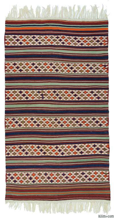 Multicolor Antique Manisa Kilim - 4' 10" x 8' 9" (58" x 105")