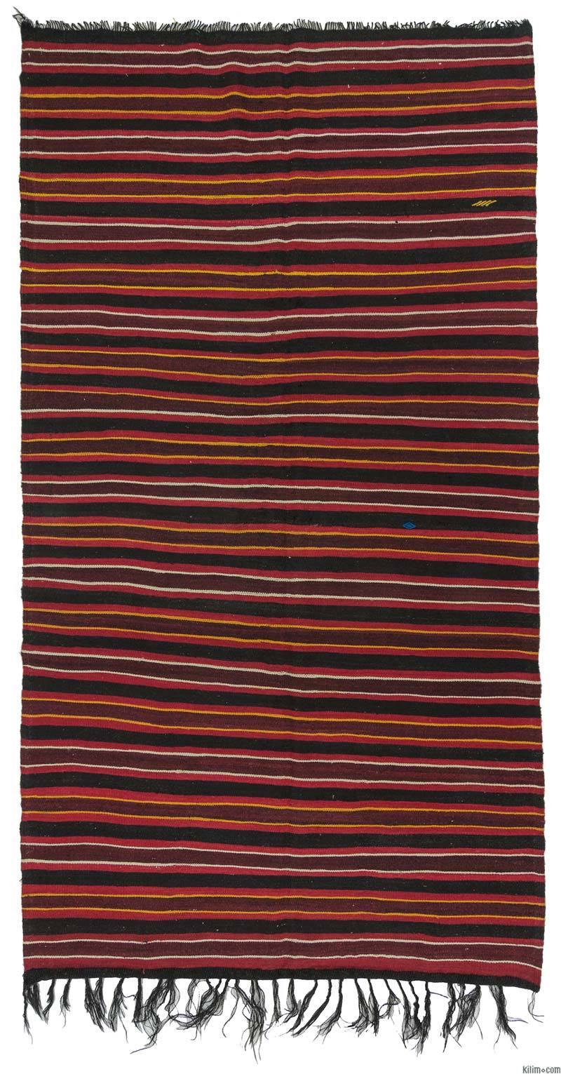 Siyah, Kırmızı Anadolu Kilimi - 185 cm x 330 cm - K0013289