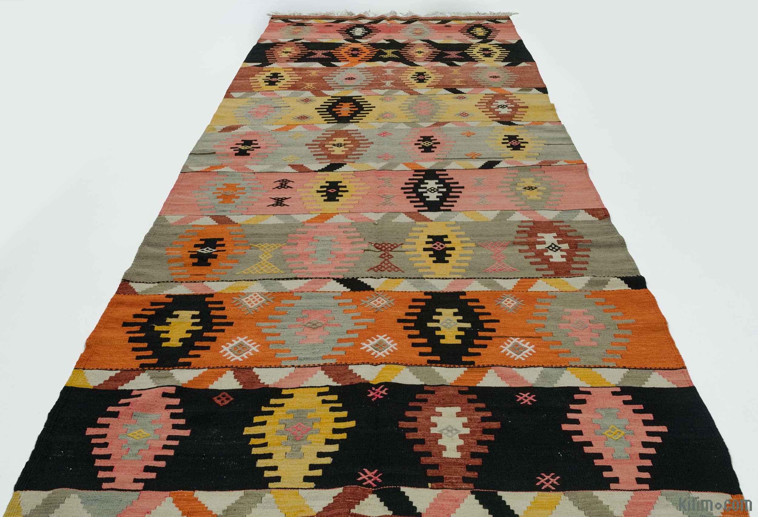 Multicolor Vintage Sivas Kilim Rug - 4' 9