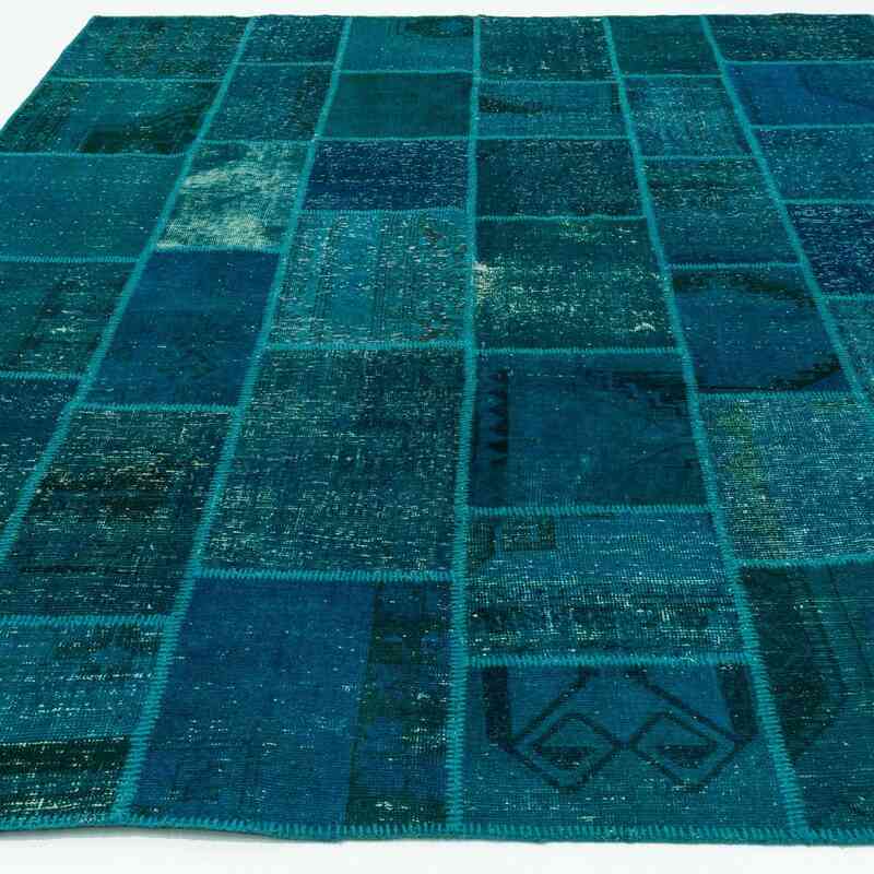 Over-dyed Turkish Patchwork Rug - 8' 2" x 10'  (98" x 120") - K0016093