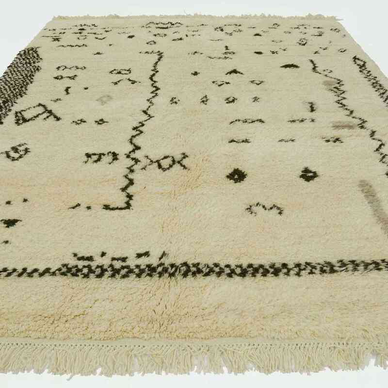 New Moroccan Style Hand-Knotted Tulu Rug - 6' 6" x 8' 11" (78" x 107") - K0016310