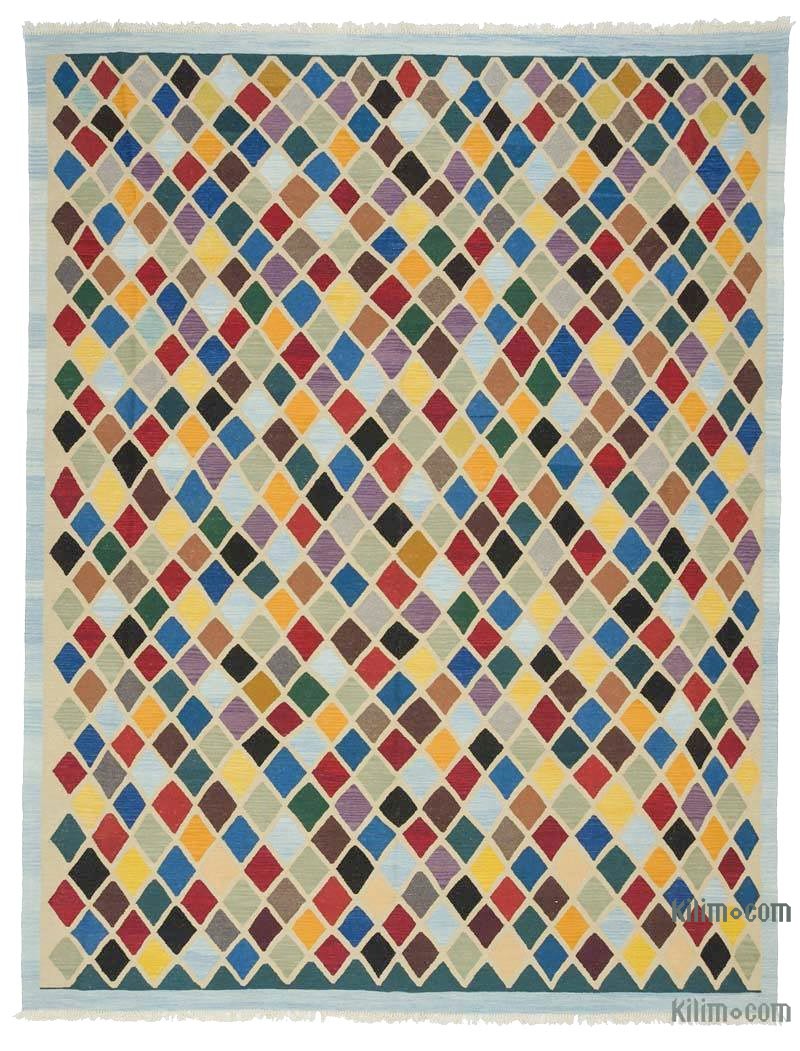 Çok Renkli Yeni Kök Boya El Dokuma Kilim - 273 cm x 358 cm - K0018661