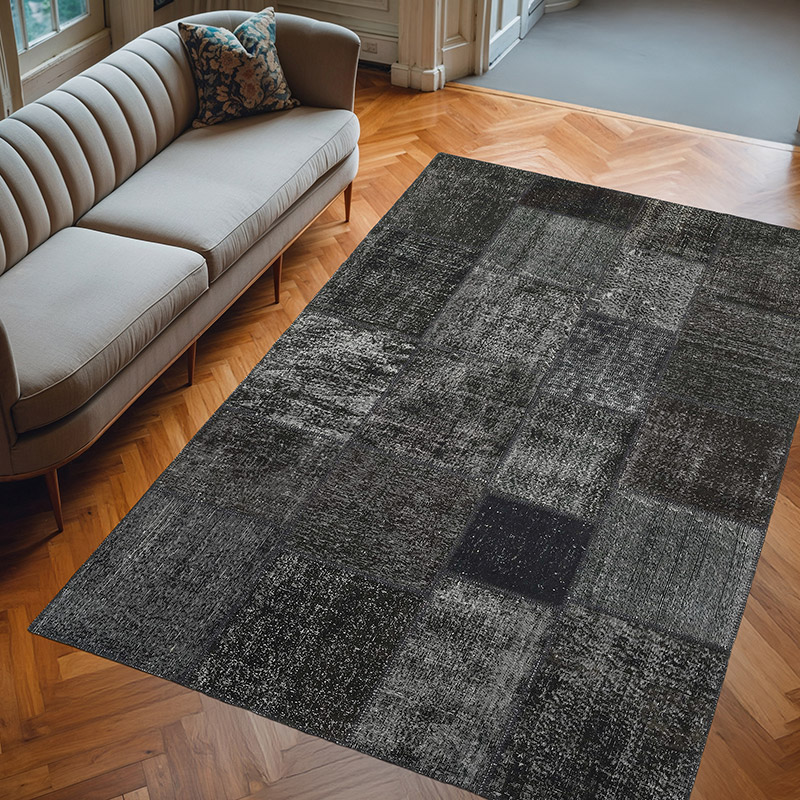 Boyalı Patchwork Halı - 200 cm x 302 cm - K0018679