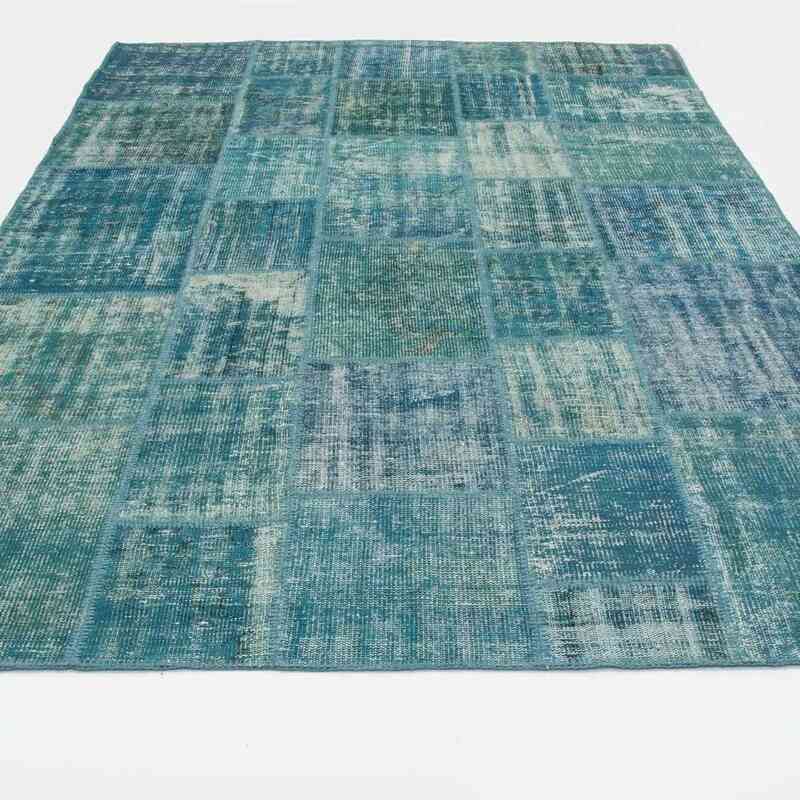 Patchwork Hand-Knotted Turkish Rug - 6' 9" x 9' 11" (81" x 119") - K0018694