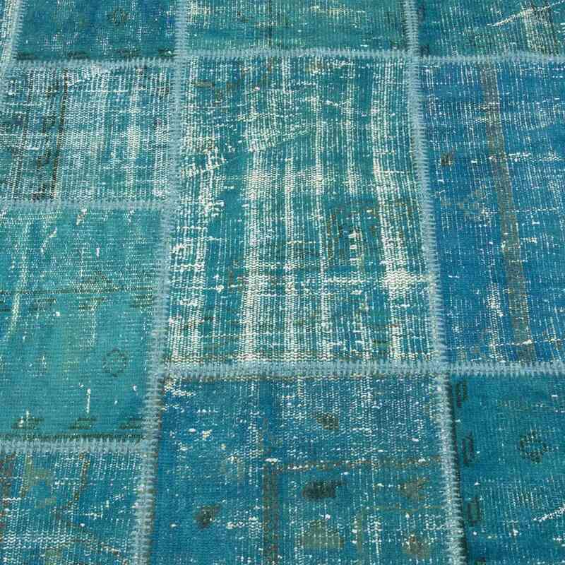 Patchwork Hand-Knotted Turkish Rug - 6' 9" x 9' 10" (81" x 118") - K0018695