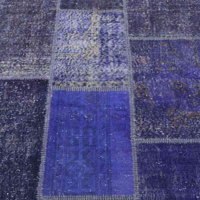 Blue Patchwork Hand-Knotted Turkish Rug - 8' 3" x 10' 4" (99" x 124") - K0018714