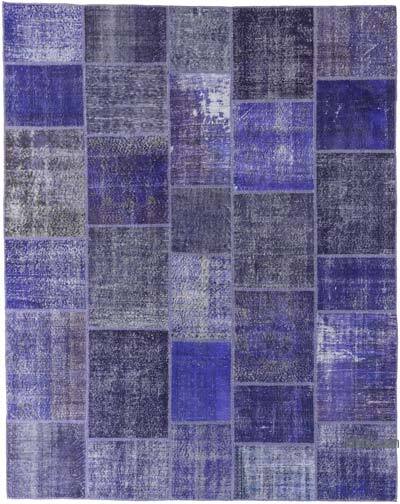 Lacivert Boyalı Patchwork Halı - 252 cm x 316 cm