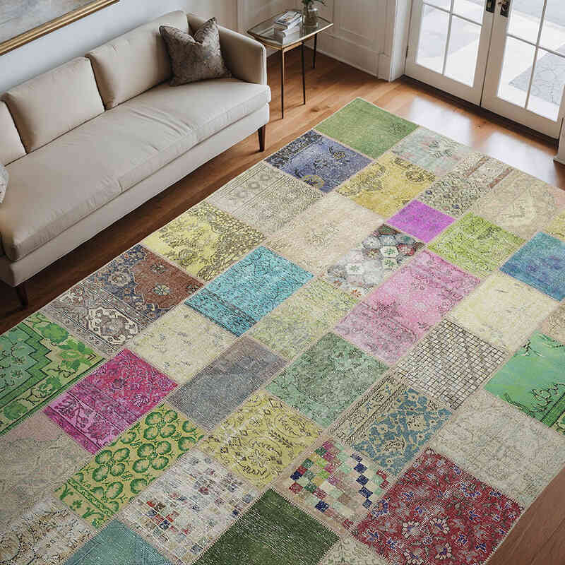 Çok Renkli Patchwork Halı - 256 cm x 351 cm - K0018722